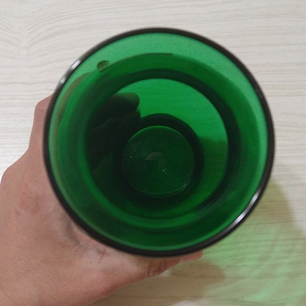 Vintage Forest Green Anchor Hocking Vase